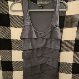 Wet Seal Charcoal Layered Tank Top